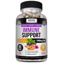 Kaya Naturals Elderberry Immune Support, Elderberry avec du zinc et de la vitamine C pour les adultes Vitamines, probiotiques et curcuma 1000mg Impune System Booster Sambucus Capsules - 60 Compte