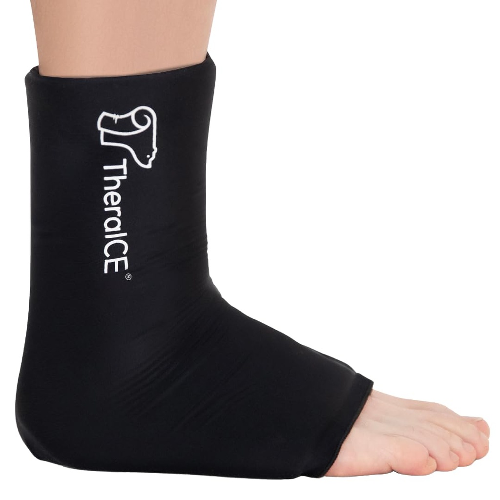 TheraICE Ankle Ice Pack Wrap pour les femmes et les hommes, le soutien de la thérapie froide Chaussettes de compression, la fasciite plantarienne et l'achille Tendonitis Relief, les pieds et le talon