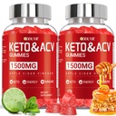 Gummies Keto ACV pour la perte de poids - 1500mg Gummies Keto ACV avancé perte de poids - avec grenade de betterave et vitamine B12 B6 - sans OGM et fabriqués aux États-Unis - 120 Compte (2 Pack)
