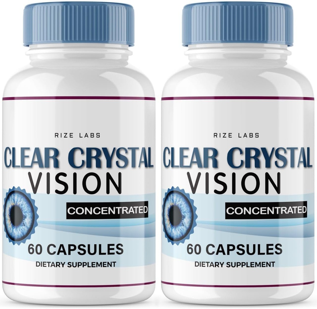 ize labs (2 Pack) Supplément de vision cristal claire, vision cristal claire pour les yeux flous, vision cristal claire pour soutenir des fonctions oculaires saines, formulation de vision cristal claire (120 capsules)