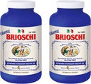 Brioschi Italien Citron Aromatisé Effervescent Heartburn, Estomac relevé, Indigestion acide, flacon de 8,5 oz (paquet de 2)
