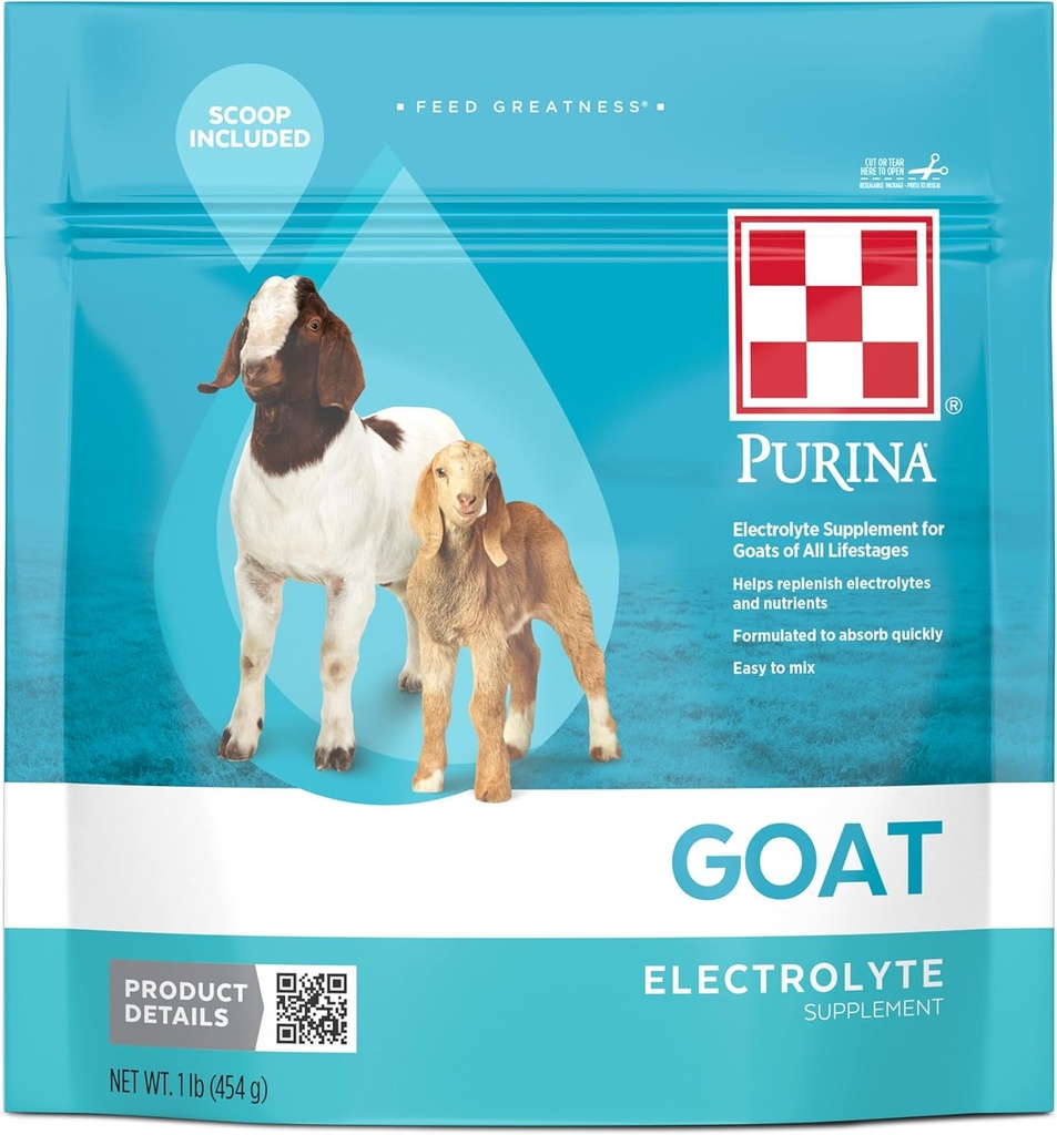 Purina® Chèvre Electrolyte pour les chèvres de toutes les étapes de la vie