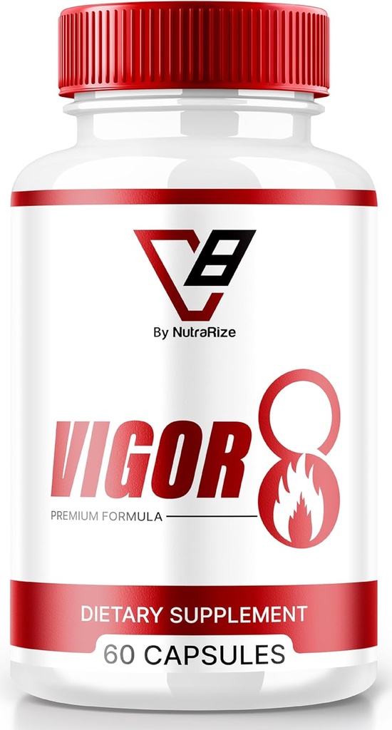 NutraRize Vigor 8 pour les hommes, Vigor 8 pilules Male Enhancing Formula, Vigor huit capsules supplémentaires Test Boost, Vigor8 Stamina Booster Reviews Horny Goat Weed Tongkat Ali (60 capsules)
