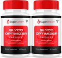 (2 Pack) Sugar Stream Glyco Optimizer Capsules, SugarStream Advanced Glyco Optimizer et Blood Support Supplément, Sugar Stream Maximum Strength Glycogen Support Multivitamine Formule (120 Capsules)