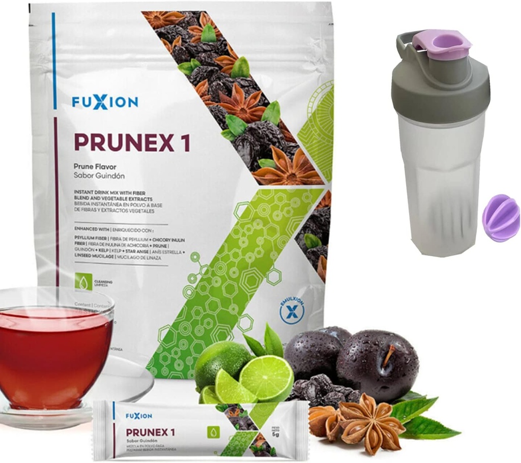 FuXion Prunex 1-Best Colon Cleanse Detox Tea w. Prune Flavor, Libérez le transit dans votre système digestif-28 bâtons