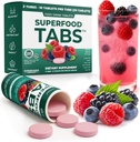 Superfood Tabs Superfoods Company Detox Cleanse Drink - Supplément pour les femmes et les hommes- Soutenir Poids santé- Améliorer la santé digestive et le soulagement du bluff - Mélange de saveur de baie [30 comprimés]