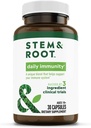 Stem & Root Daily Immunity Herbal Supplement with Zinc, & BeniCaros - Supporte un système immunitaire sain - Powered by Plants, 30 Pack