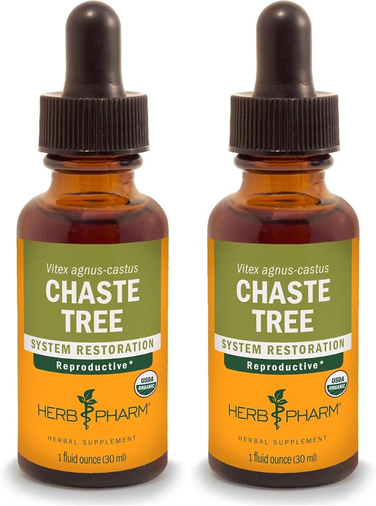 Herb Pharm Chaste Tree Liquid Extract for Female Reproductive System Support - 1 Ounce (DCHASTE01) (Pack of 2)