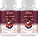 Urolithine Un supplément de 1500mg – Formule d'urolithine avancée avec complexe probiotique et prébiotique et extrait de grenade 30% – pour énergie, mitochondrial et antioxydants – 120 Softgels (2 bouteilles)