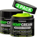 (2 packs) Crème de chanvre naturel - Glucosamine, Glucosamine, MSM, Aloe, Turmeric, Boswellia - Absorption rapide, non grasse - 4 oz Total