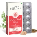 Bonnes Cultures Au revoir Gas, Capsules de soulagement de l'essence à croquer pour la santé digestive, Bloating et Indigestion avec Siméthicone 50mg - 30 Chewables