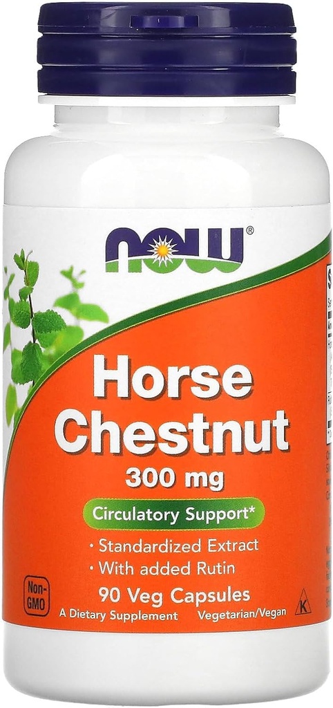 Extrait de châtaigne de cheval 300mg maintenant aliments 90 Caps