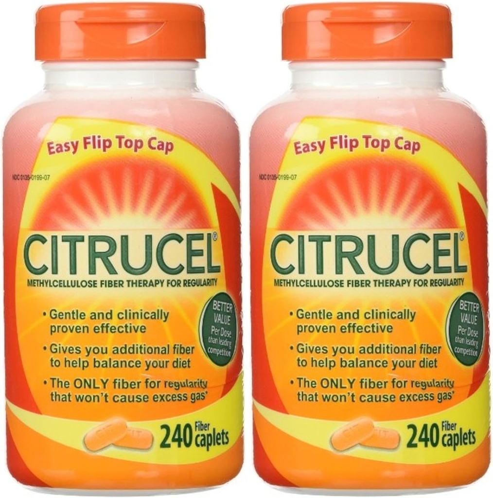 Citrucel Fiber Therapy, 240 Fiber Caplets (2 Pack)