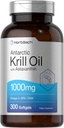Horbäach Antarctic Krill Oil 1000mg Softgels.com 300 Comte.com Oméga 3 Suppléments avec Astaxanthin, EPA, DHA.