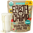 EarthChimp en poudre de protéines végétales organiques - avec probiotiques - Sans OGM, sans produits laitiers, sans lactosérum, à base de protéines végétales pour les femmes et les hommes, sans gluten - 52 portions 64 Oz (Plain et non sucré) Non Scoop