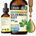 BIO KRAUTER Extrait de racine de seau d'or liquide - Vegan Respiratory Support - Gouttes de phoque d'or - Sans alcool et sans sucre - 2 Fl.Oz.