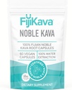 FijiKava Noble Kava Kava Capsules, 600mg Kavalactones par service, Relaxation naturelle et supplément de soutien du sommeil, Vegan & non-OGM, 60-Count, Extrait de Piper Premium Methysticum pour le soulagement du calme et du stress