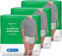 Bases Incontinence Sous-vêtements pour hommes, Absorbence maximale, 2X-Grand, 42 Compte (3 paquets de 14)
