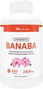 ML Naturals Standardized Banaba 2000 mg 240 Capsules végétales. Soutient le système immunitaire sain et la fonction métabolique. Non-OGM, NSF-Certifié et cGMP-Compliant