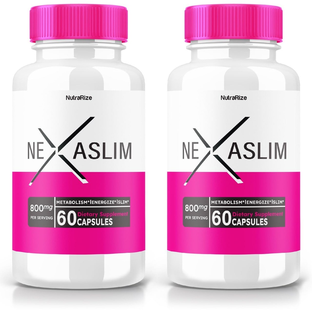 (2 Pack) Gélule Nexaslim, formule de booster de métabolisme Nexaslim, supplément alimentaire pour la perte de poids avancée, la force maximale des pilules tout naturel pour cibler les graisses Belly, Nexa Slim Review (120 Capsules)