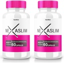 (2 Pack) Gélule Nexaslim, formule de booster de métabolisme Nexaslim, supplément alimentaire pour la perte de poids avancée, la force maximale des pilules tout naturel pour cibler les graisses Belly, Nexa Slim Review (120 Capsules)