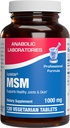 Methylsulfonylméthane MSM Supplément 1000mg - Tissu souple haute résistance et supplément de soutien conjoint avec MSM d'OptiMSM - Végétarien non-OGM & Fabriqué aux États-Unis dans des installations de cGMP - 60 services