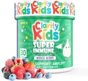Clarity Kids Super Immmune Support de l'extrait de mûrier, de la vitamine C, des probiotiques et du zinc pour les enfants