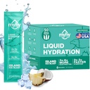 MyHy Packets d'hydratation liquide, Mélange de boissons électrolytiques pour adultes et enfants Soutien à l'hydratation, soulagement de la déshydratation pour les voyages, grossesse, conditionnement physique, baccalauréat et Bachelorette Party – Island Ice, 50 Comte