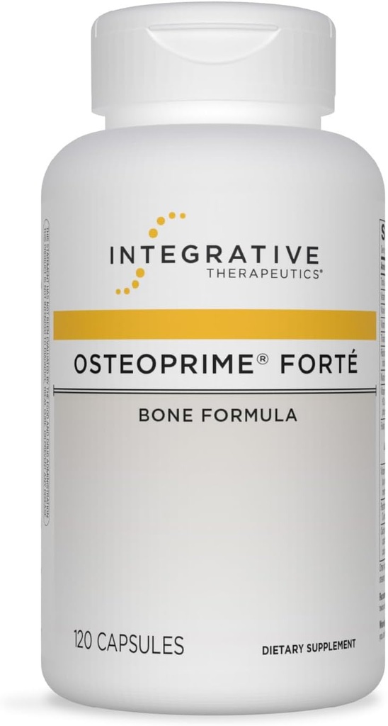 Thérapeutique intégrative Osteoprime Forte - Supplément de calcium pour le soutien de la santé des os* - Supplément nutritionnel pour le soutien musculo-squelettique* - Sans lait et sans gluten - 120 capsules (30 portions)
