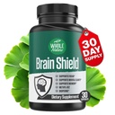 Booster Cerveau Nootropics - Bouclier Cerveau avec Ginkgo Biloba, Alpha GPC et Bacopa Monnieri, Vitamine B12, B3 - Soutien Focus, Mémoire & Clarté, Energie & Stress Relief. (1)