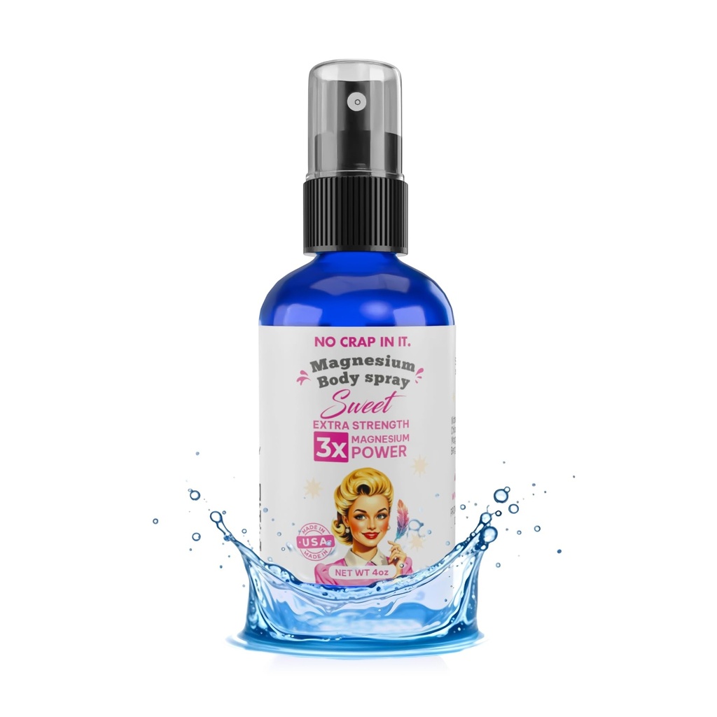 Pas de spray en magnésium, triple action!- Votre façon de mieux-être - Relief immédiat avec notre vaporisateur unique en magnésium glyciné, citrate, mélange de chlorure (sweet)