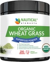Poudre d'herbe de blé - Blé biologique certifié USDA Poudre d'herbe de blé qui est riche en acides aminés essentiels, chlorophylle, antioxydants, acides gras, minéraux et vitamines - É.-U. Grown - Vegan & Superfoods non-OGM