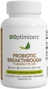 BiOptimizers Probiotique Breakthrough – Lactobacillus Plantarum OM Probiotiques et prébiotiques Supplément de santé pour les probiotiques Gut, Digestive et Immunis pour les femmes Hommes âgés – 120 Capsules Vegan