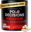 Life Happs Pour Décisions Supplément santé du foie avec le chardon de lait, vitamine B6, électrolytes - soutient l'hydratation et la récupération, 60 Capsules
