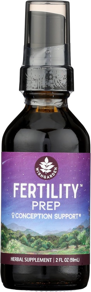 WishJarden Herbs Fertility Prep - Supplément à base de plantes de fertilité tout naturel avec Vitex, Maca rouge et feuille de framboise, soutient l'équilibre hormonal sain pour les femmes, la santé optimale Uterine & Conception, 2oz
