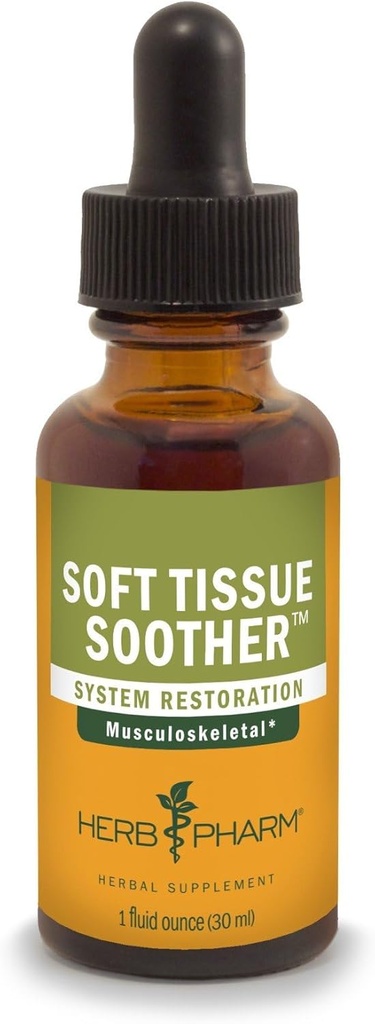 Herb Pharm Soft Tissu Sother Formule liquide à base de plantes pour le soutien du système musculosquelettique - 1 Ounce