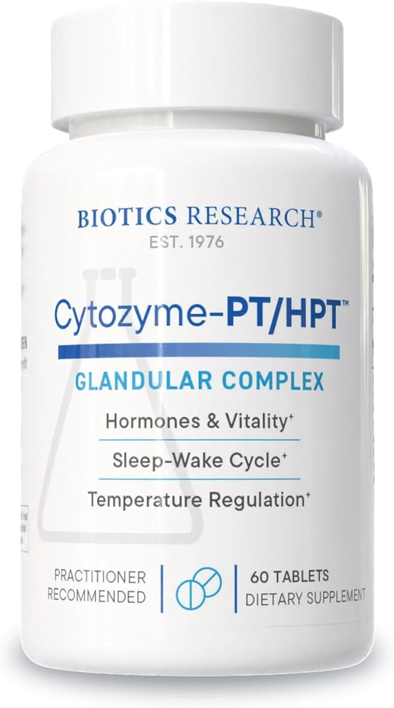 Biotics Research Cytozyme PT HPT Lamb Pituitary/Hypothalamus Complex, Supports Function of The Pituitary Gland and Hypothalamus, Adrenal Health, Brain Boost 60 Tablets