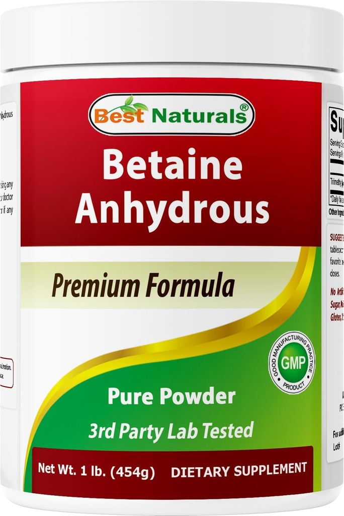Meilleures Bétaïne Anhydre Triméthylglycine (TMG) Poudre pure 1 livre (1 LB (paquet de 1))