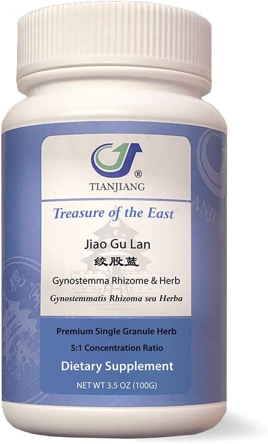 Trésor de l'Est, Gynostemma Rhizome & Herb - Jiao Gu LAN (5:1 Granules concentrées extrait de plantes, 100g)