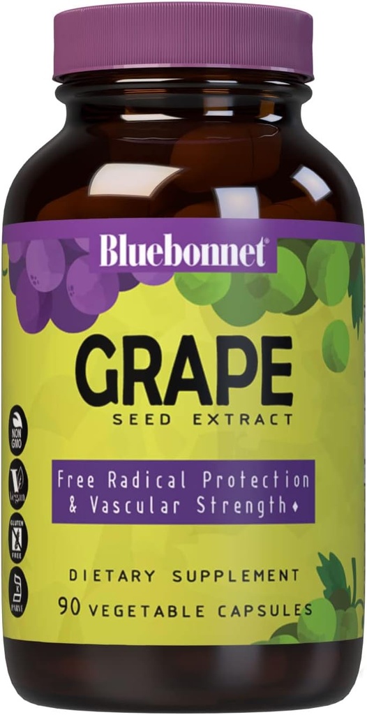 Supplément d'extrait de graines de raisin BlueBonnet Super Fruit, 90 Nombre