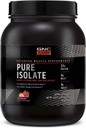 GNC AMP poudre de protéines de lactosérum, croissance musculaire, récupération, performance, 25g de protéines, 5g BCAA, 1g de sucre, 130 calories ou moins, 3e partie testée, sans gluten, fraise, 28 SVG