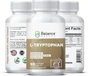 L-Tryptophan 250mg, 90 Veg Capsules - Supplement for Restful Sleep & Relaxation