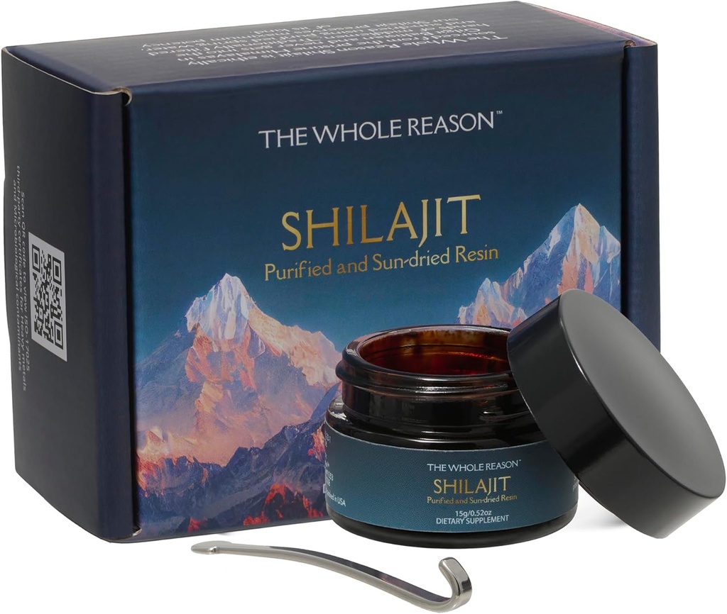 Pure Authentic Himalayan Shilajit Resin - Supplément Shilajit d'or haute puissance avec des minéraux traces pour les hommes et les femmes, Acid Fulvic naturel pour l'énergie, la vitalité et l'immunité, 15g Fabriqué aux États-Unis
