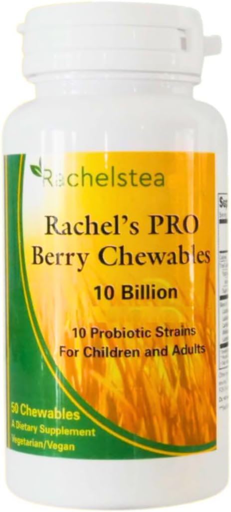 Rachel’s Pro Berry Chewables 10 Billion strains, gastrointestinal, Children and Adult 50 chewables Great Taste