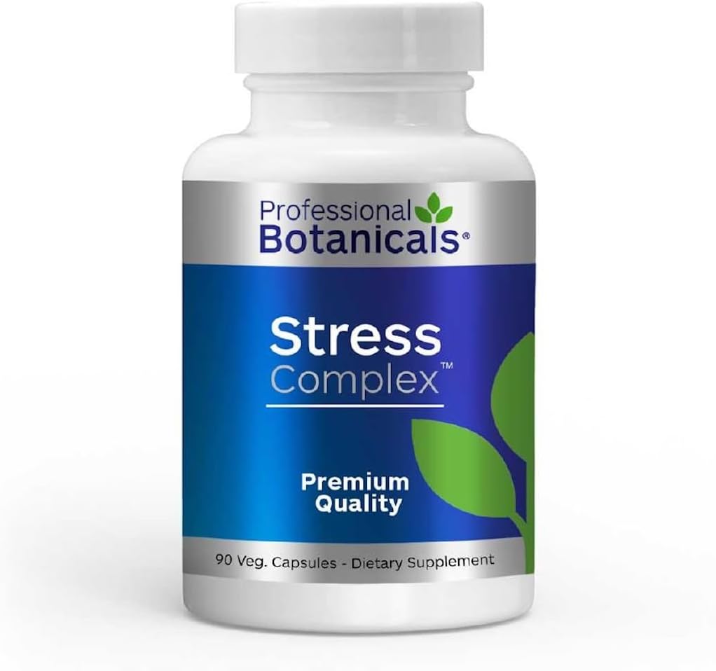 Professional Botanicals Stress Complex, Stress, Energy and Mood Support - 60 Vegetarian Capsules