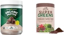 Purely Inspired Organic Protein Powder and Country Farms Super Greens Drink Mix Bundle (16+20 Servings)