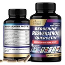 Cadane Resveratrol Supplément - 10in1 Plus avec Quercetin, Berberine, Thé vert, Graines de raisin, Berry Hawthorn, Turmeric, Rhodiola Rosea, Ginkgo Biloba et poivre noir - 60 Capsules