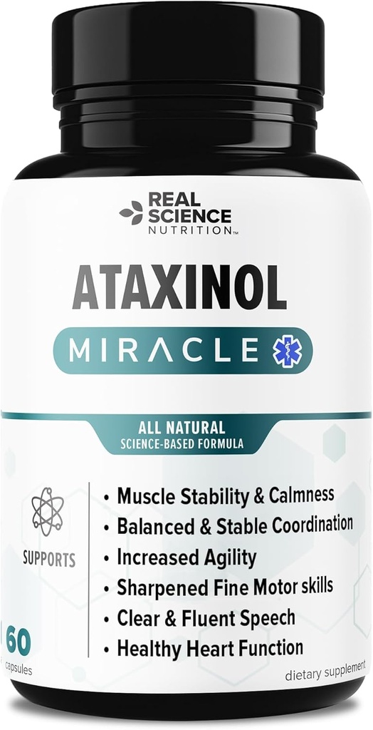 Offre le Miracle d'Ataxinol pour l'Ataxia Relief, les tremblements musculaires, l'équilibre altéré, la diminution de la coordination, la perte des compétences motrices fines, le mal de parole et les problèmes cardiaques.