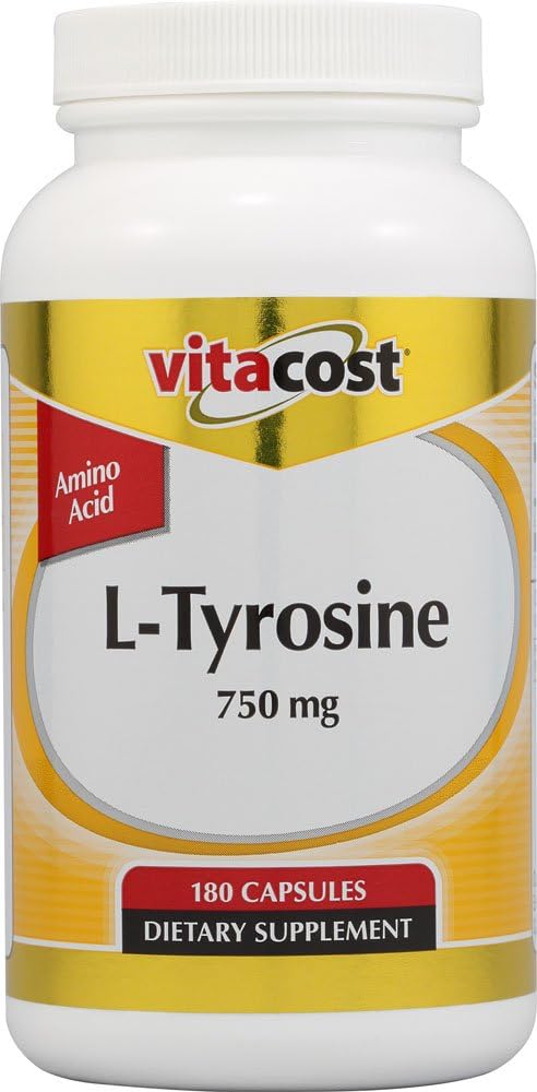 Vitacost L-Tyrosine - 750 mg - 180 gélules