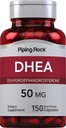 Piping Rock DHEA 50 mg de 150 gélules pour hommes et femmes